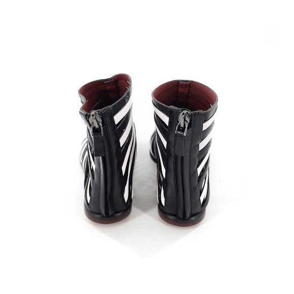 MISSONI Strappy Black White Leather Flat Sandals New Floor Model - Picture 5 of 10